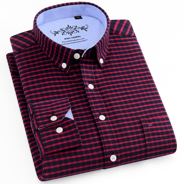 Men's Long Sleeve Oxford Shirt, Various Designs