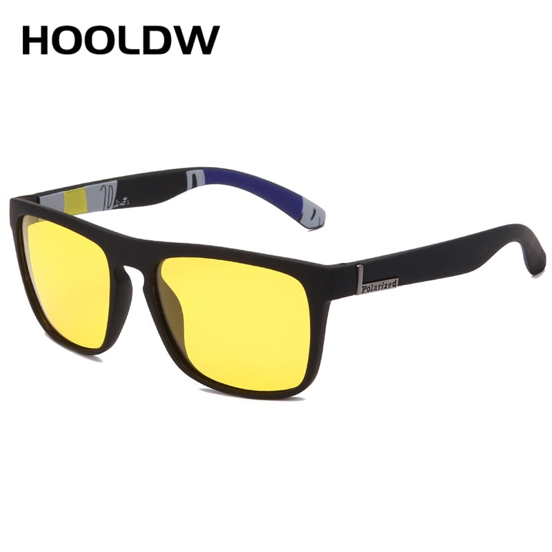 Night Vision Glasses, Polarized Sunglasses Yellow Lens Anti-Glare Goggle Night Driving Sun glasses UV400