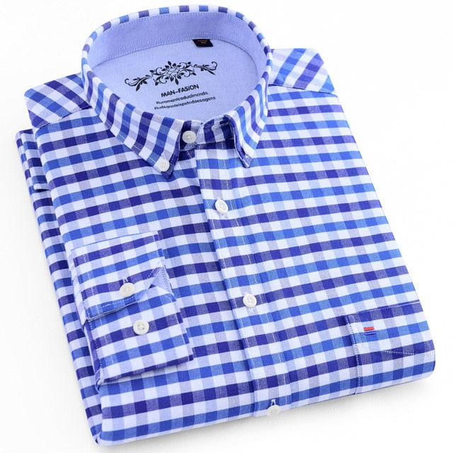 Men's Long Sleeve Oxford Shirt, Various Designs