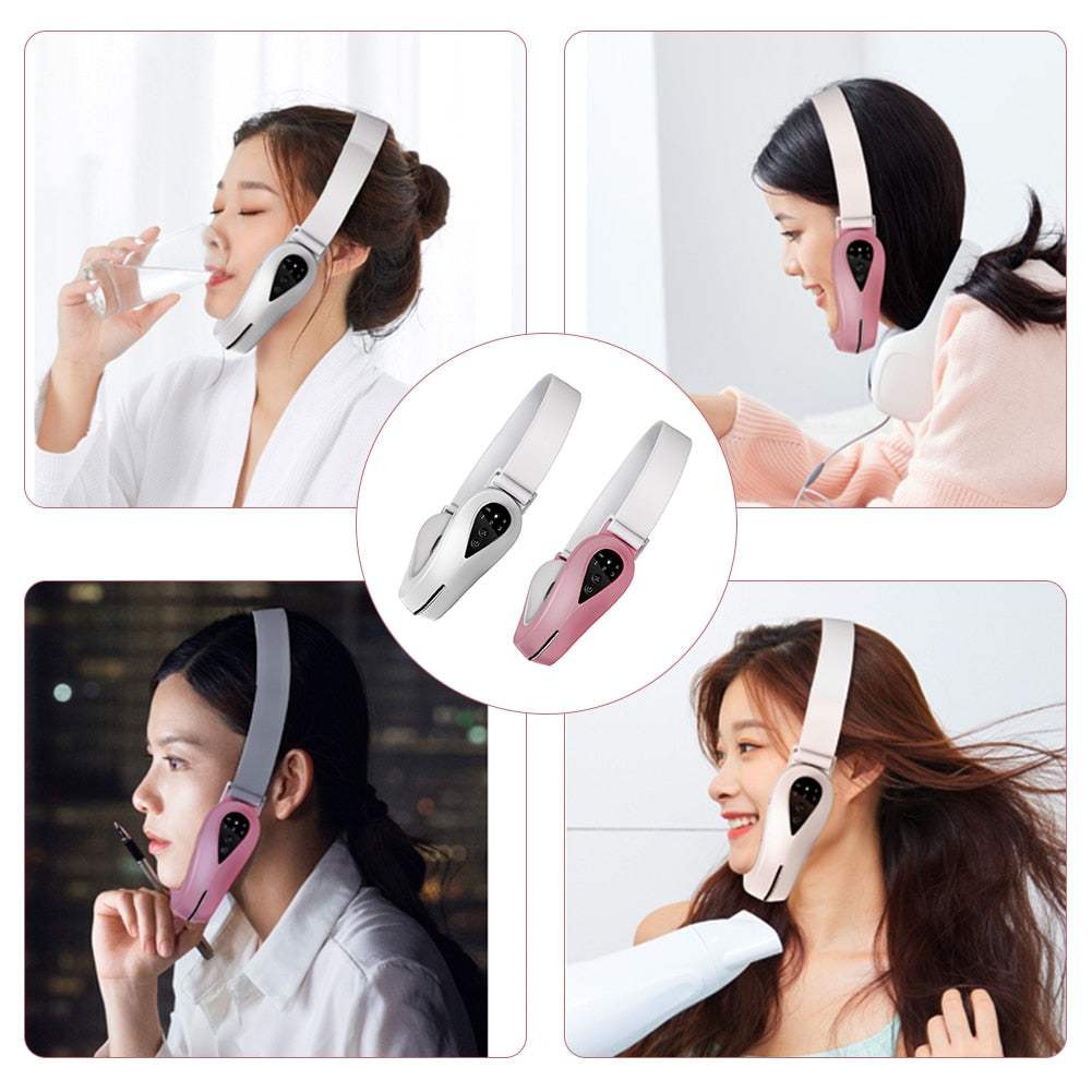 EMS Facial Lifting Massager and Slimmer, V Shape Lift Belt