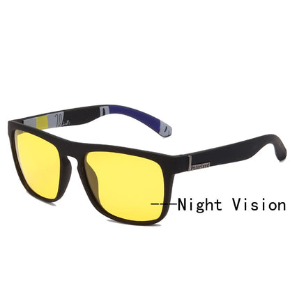 Night Vision Glasses, Polarized Sunglasses Yellow Lens Anti-Glare Goggle Night Driving Sun glasses UV400