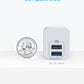 Anker USB Charger, Anker PowerPort Mini Dual Port Phone Charger, Super Compact USB Wall Charger 2.4A Output