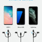 Anker Powerline II 3-in-1 Cable, 3ft Lightning/Type C/Micro USB Cable for iPhone, iPad, Huawei, HTC, LG, Samsung Galaxy and More