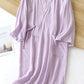 Men and Women's Solid Cotton Bathrobe