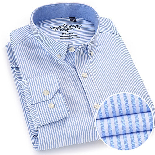 Men's Long Sleeve Oxford Shirt, Various Designs