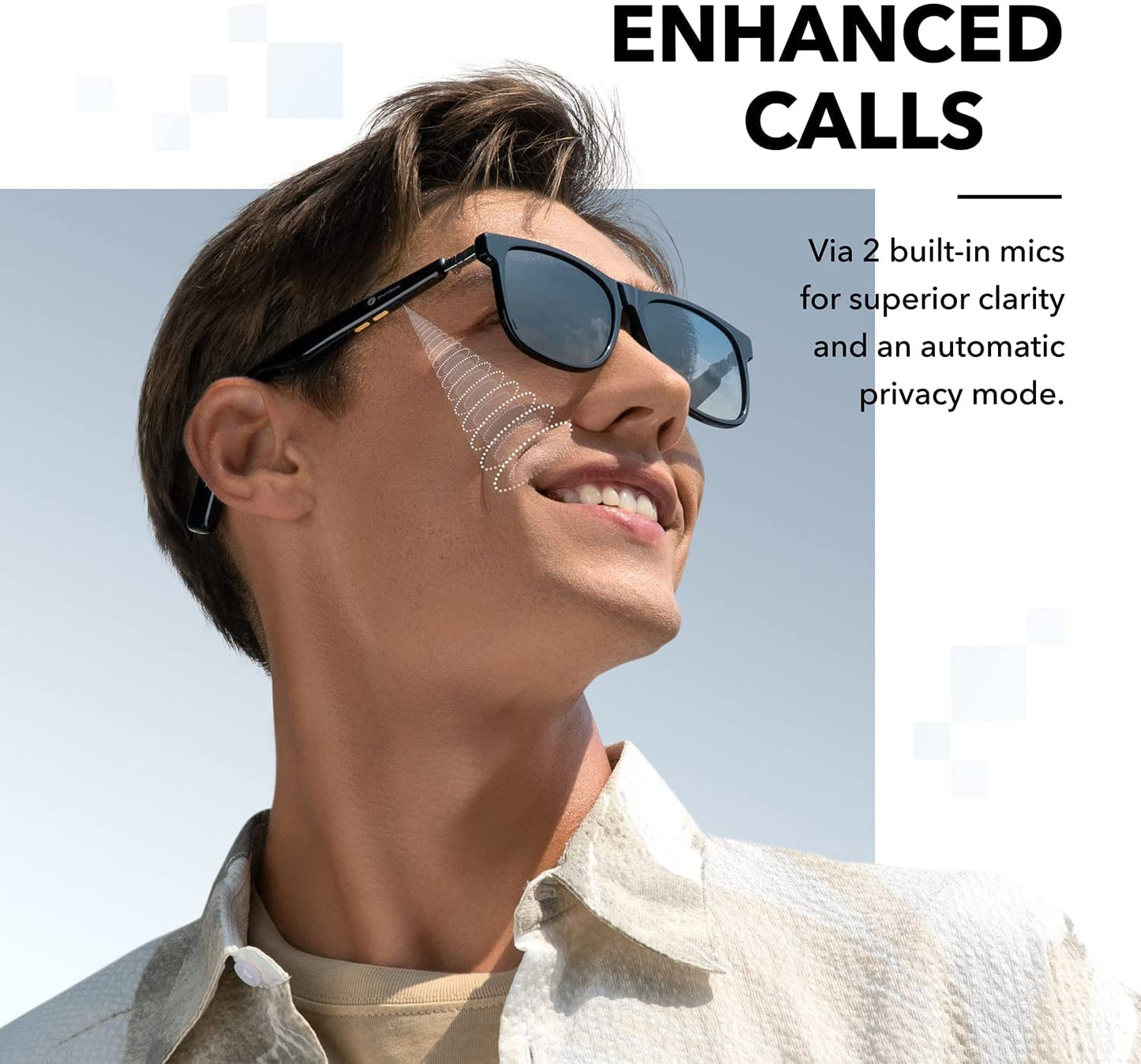 Soundcore by Anker, Soundcore Frames Wander Bluetooth Audio Smart Glasses, Interchangeable Frames, Open Ear Surround Sound