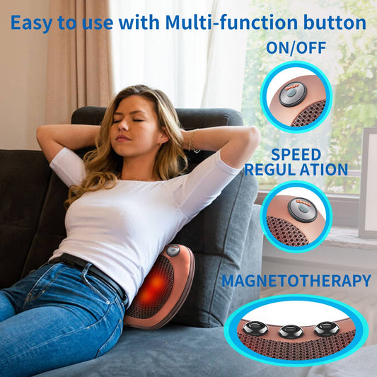 Massage Pillow 3 speed Head Relax Electric Shoulder Back Neck Massager