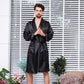 Men's Robe Nightgown Satin Kimono Bathrobe