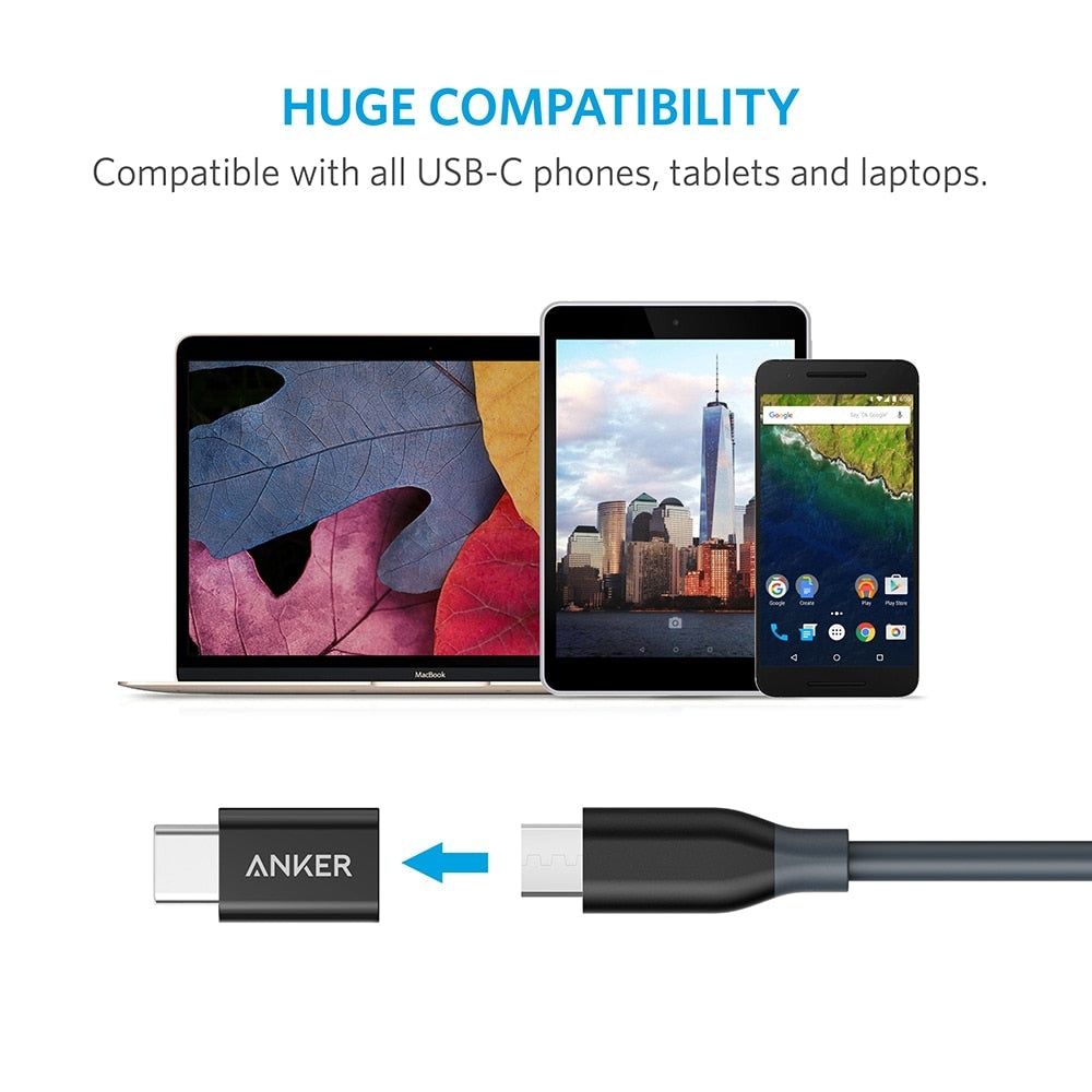 [2 in 1 Pack] Anker USB-C to Micro USB Adapter