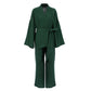 NHKDSASA Kimono Women's Pajamas, Cotton Crepe Long-Sleeved
