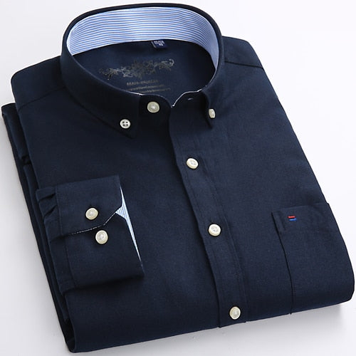 Men's Long Sleeve Oxford Shirt, Various Designs