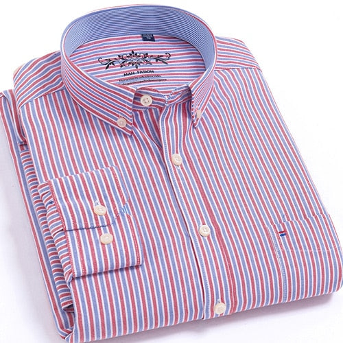 Men's Long Sleeve Oxford Shirt, Various Designs