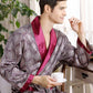 Men's Robe Nightgown Satin Kimono Bathrobe