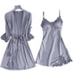 Women's Satin Lace Pajama Set