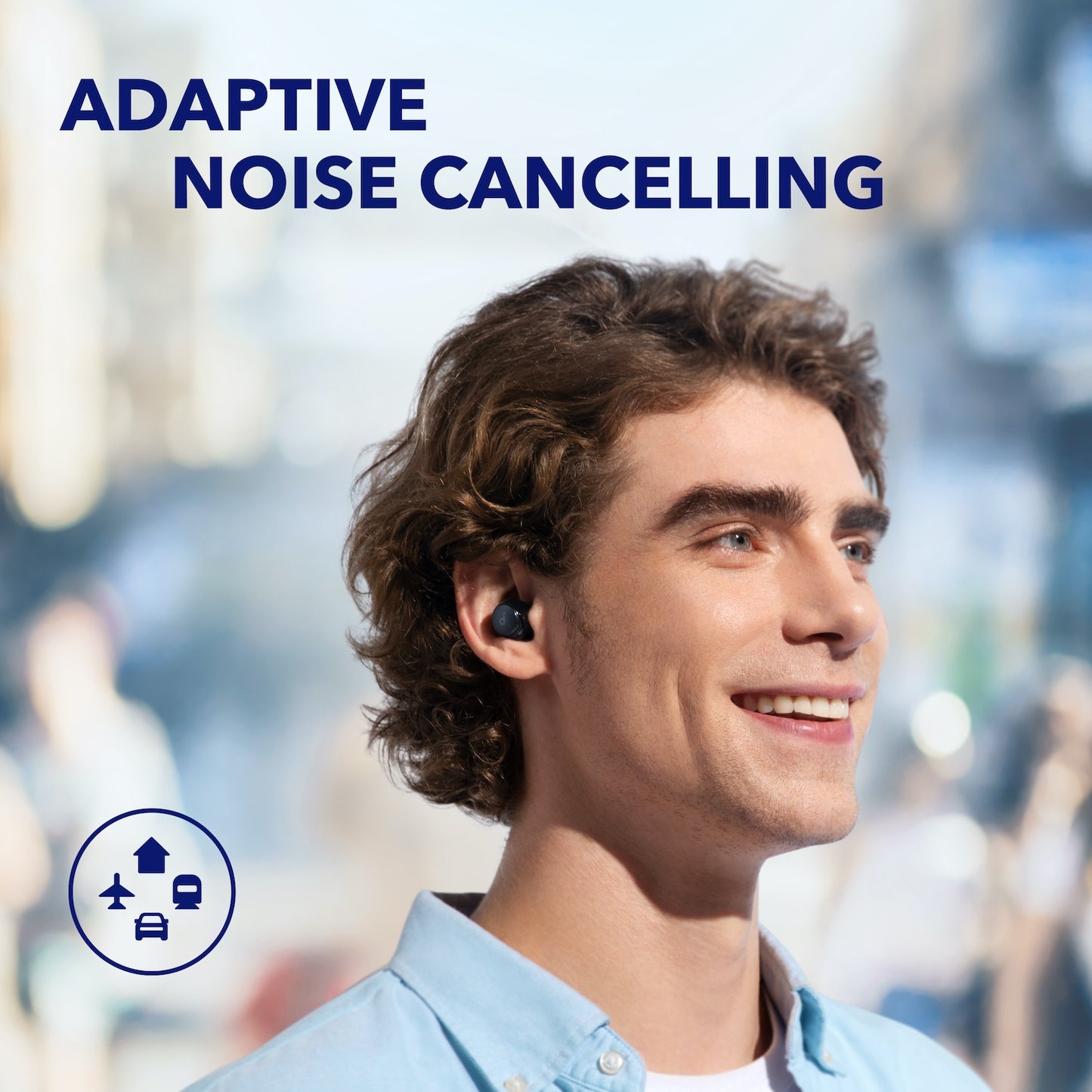 Soundcore Anker Space A40 Adaptive Active Noise Cancelling Wireless Earbuds 50H Playtime Hi-Res Sound Comfortable Fit Wireless