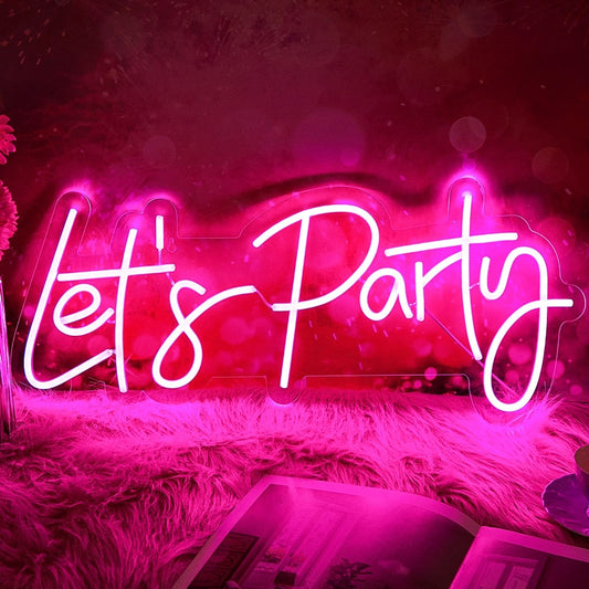 Custom LED Let's Party Neon Light Sign