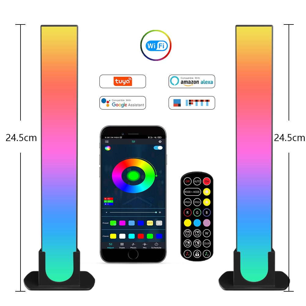 RGB LED 52 Key Remote Control/Bluetooth/WiFi Floor lamp