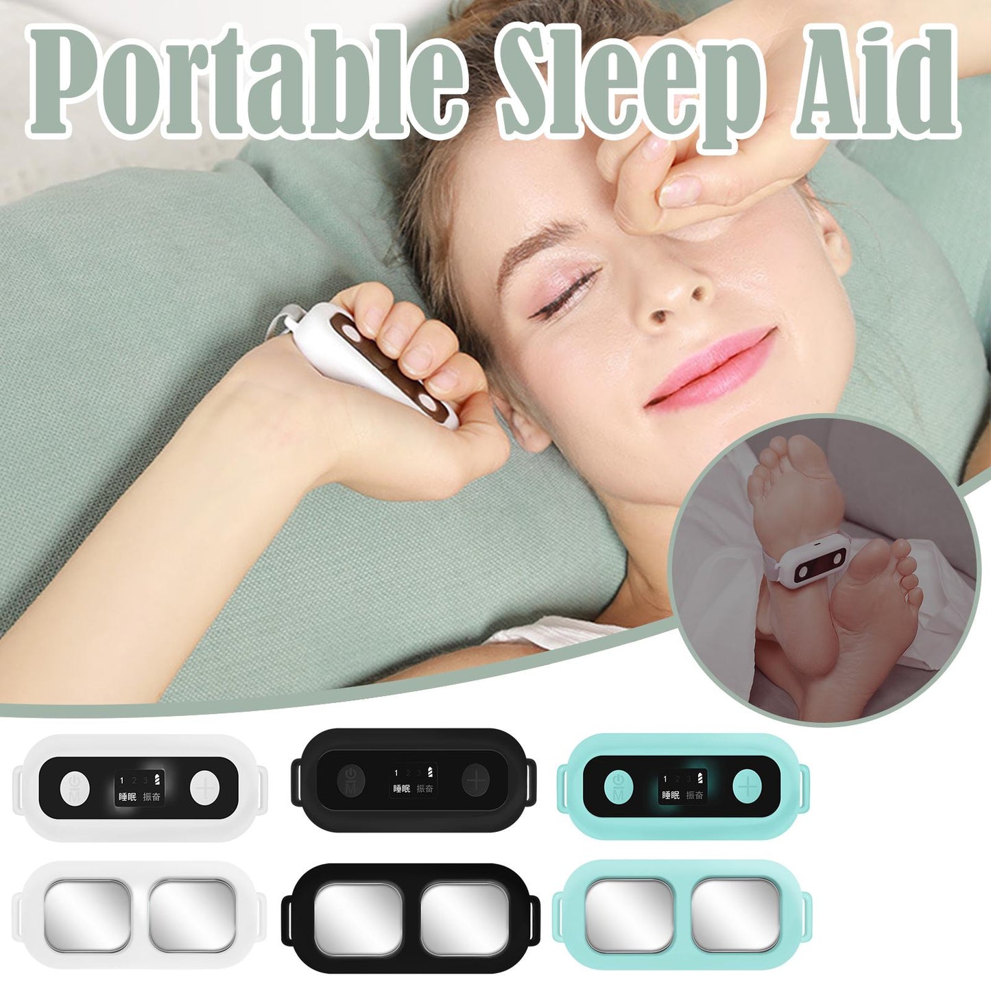 Sleep Aid Device with Foot Strap or Handheld