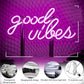 LED "Good Vibes" Neon Sign Light