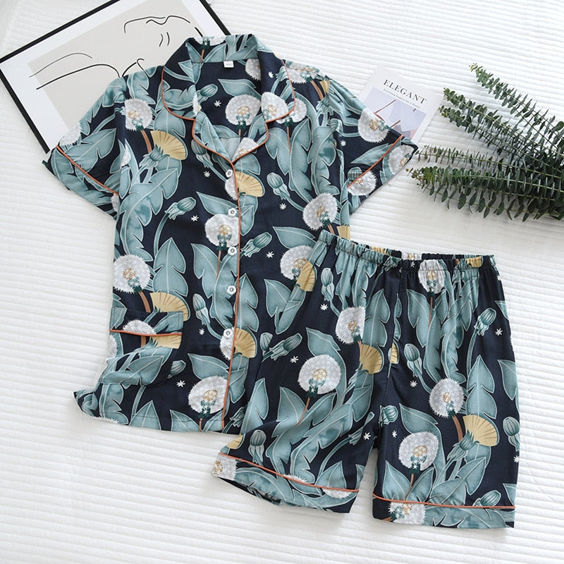 Women's Long-sleeved Floral Pajamas