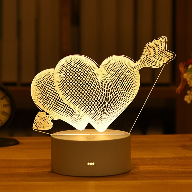 3D USB Table Lamps, 32 Different Designs to Choose From