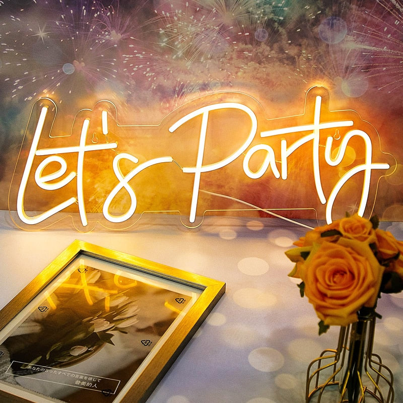 Custom LED Let's Party Neon Light Sign