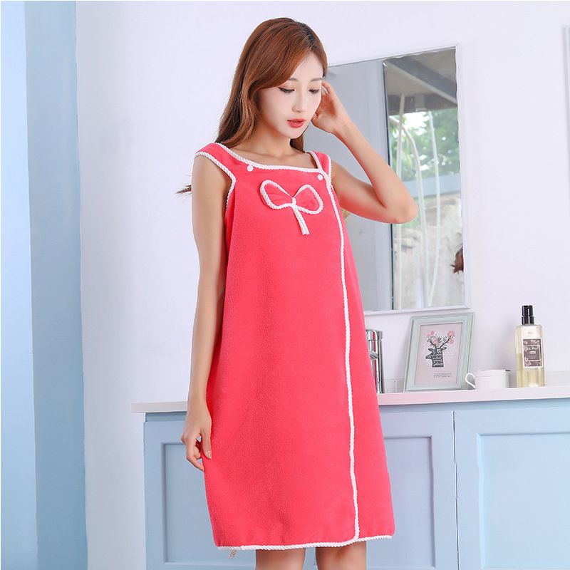 Women Large Bathrobe Quick Dry Wearable Microfiber