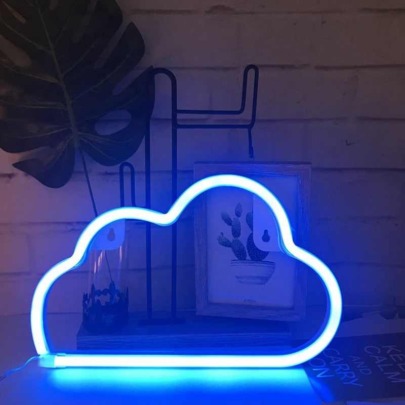 LED Cloud, Moon, Star Night Designs Neon Light