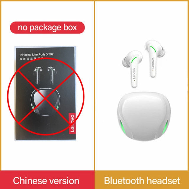 Lenovo XT92 TWS Gaming Earbuds Low Latency Bluetooth Earphones Stereo Wireless 5.1 Bluetooth Headphones Touch Control Headset