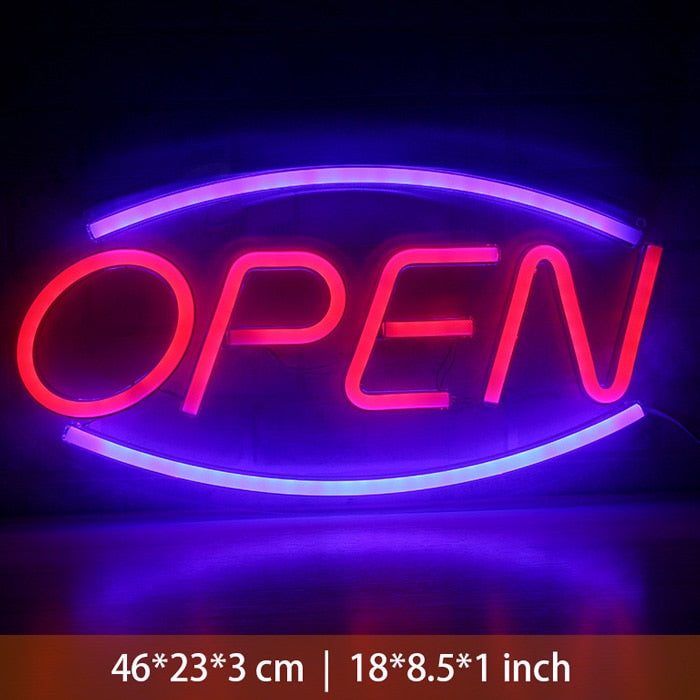 USB "Open" Neon Sign