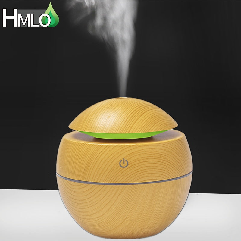 Wood Ultrasonic Humidifier Electric Air Aroma Diffuser