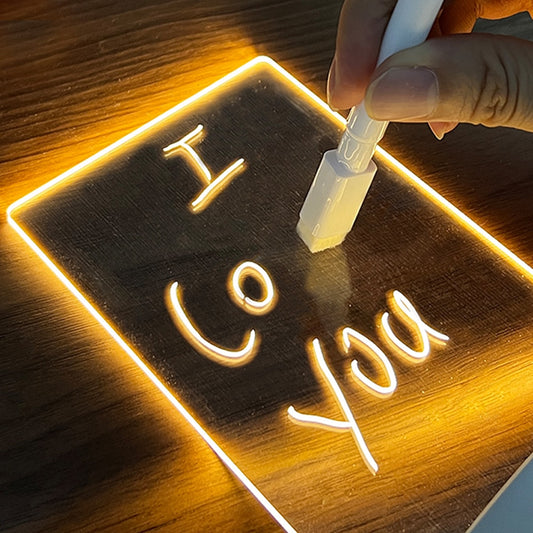 Note Board Creative Led Night Light USB Message Board with Pen