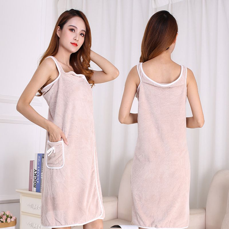 Women Large Bathrobe Quick Dry Wearable Microfiber