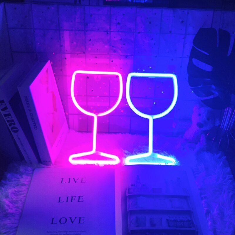 Wine Glass Led Neon Light/Sign