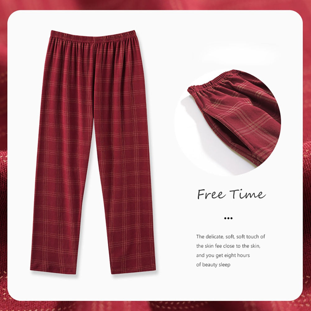 Men's Casual Plaid Pajama Pants Sleepwear