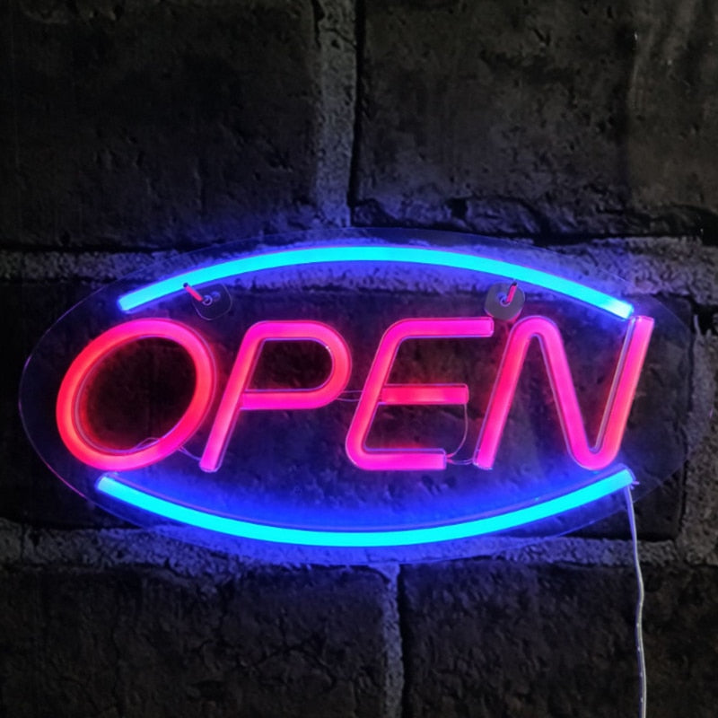 USB "Open" Neon Sign