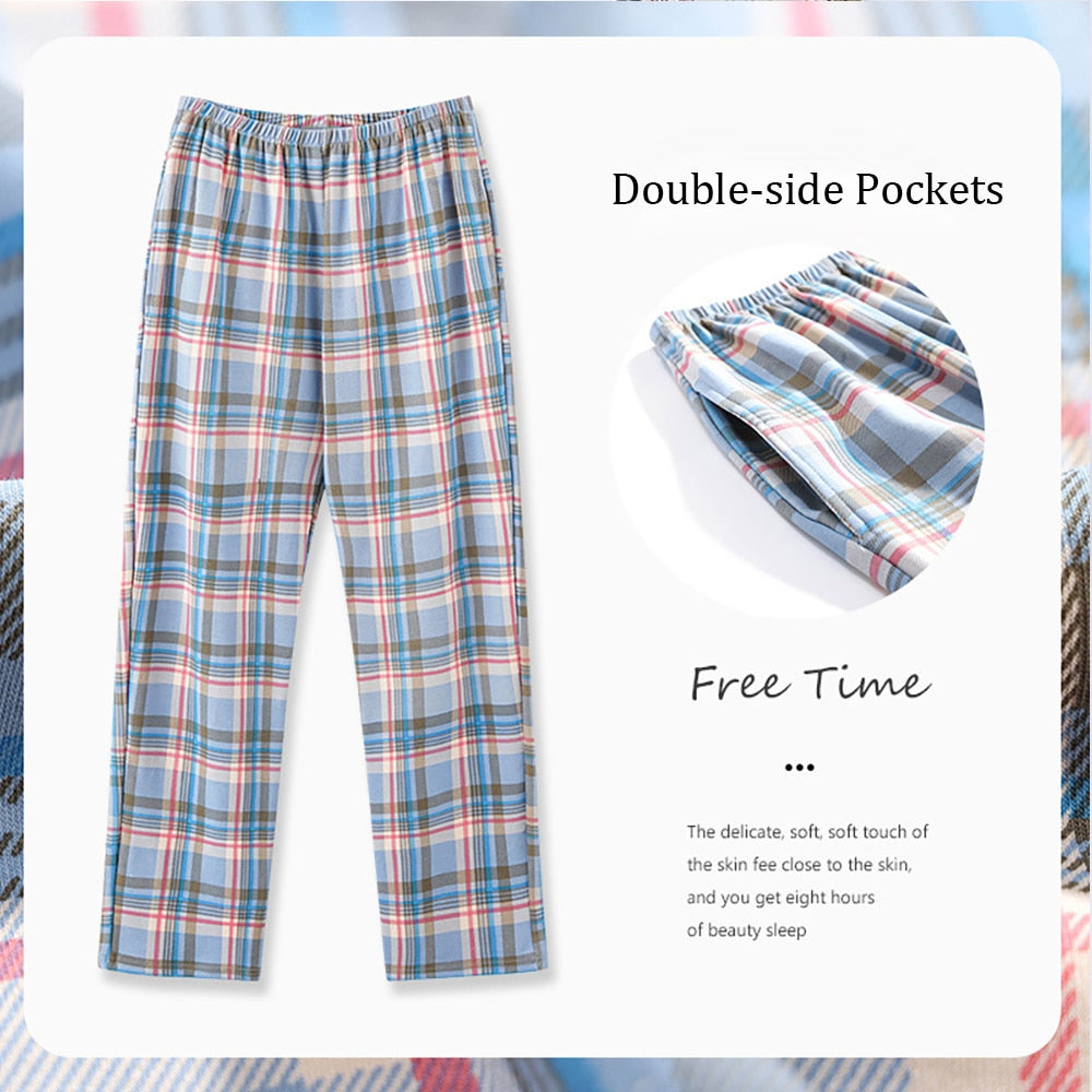 Men's Casual Plaid Pajama Pants Sleepwear