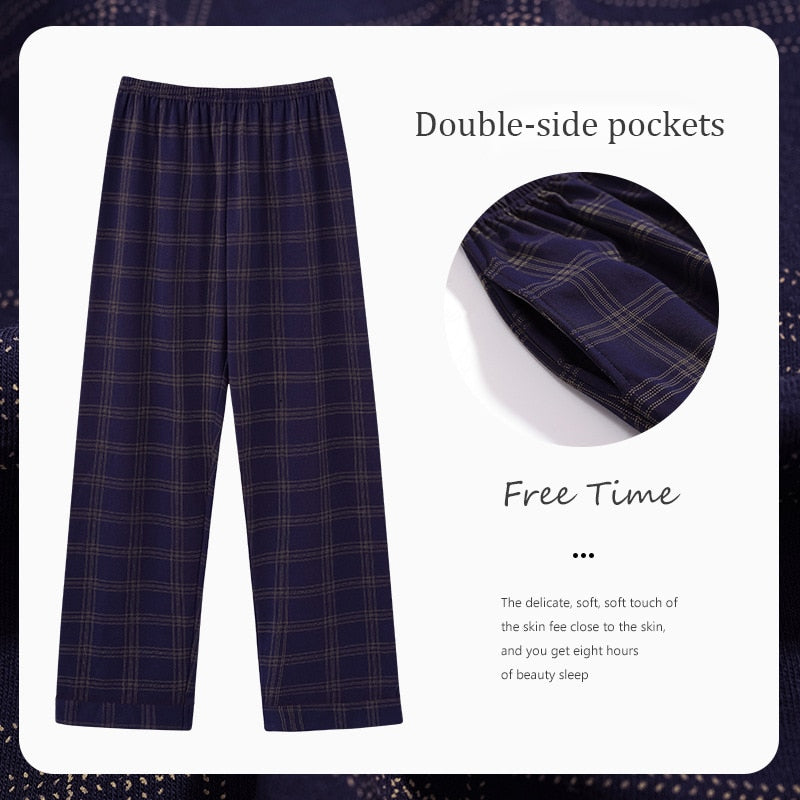 Men's Casual Plaid Pajama Pants Sleepwear