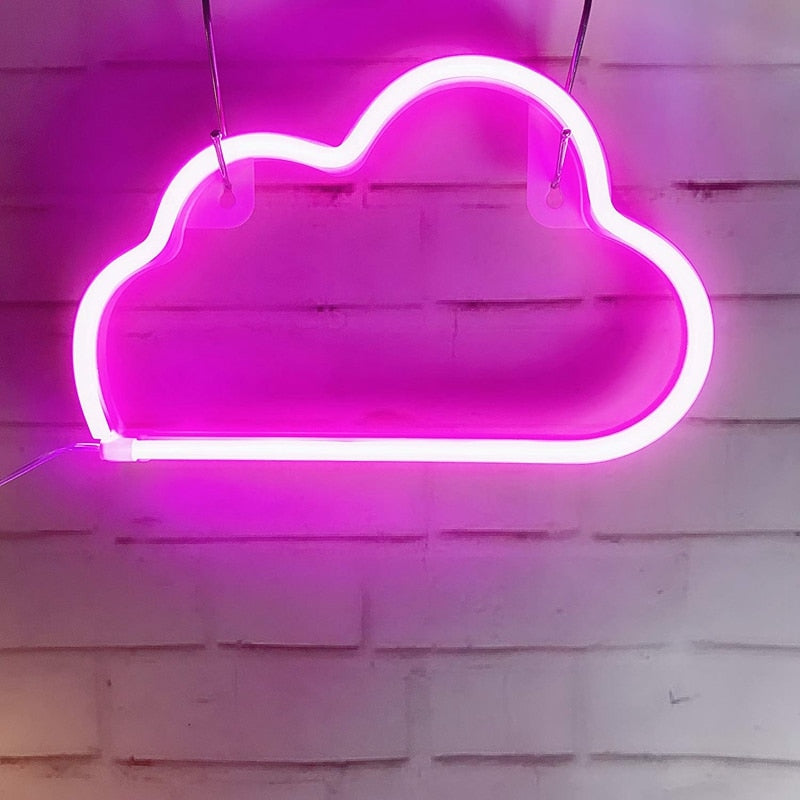 LED Cloud, Moon, Star Night Designs Neon Light