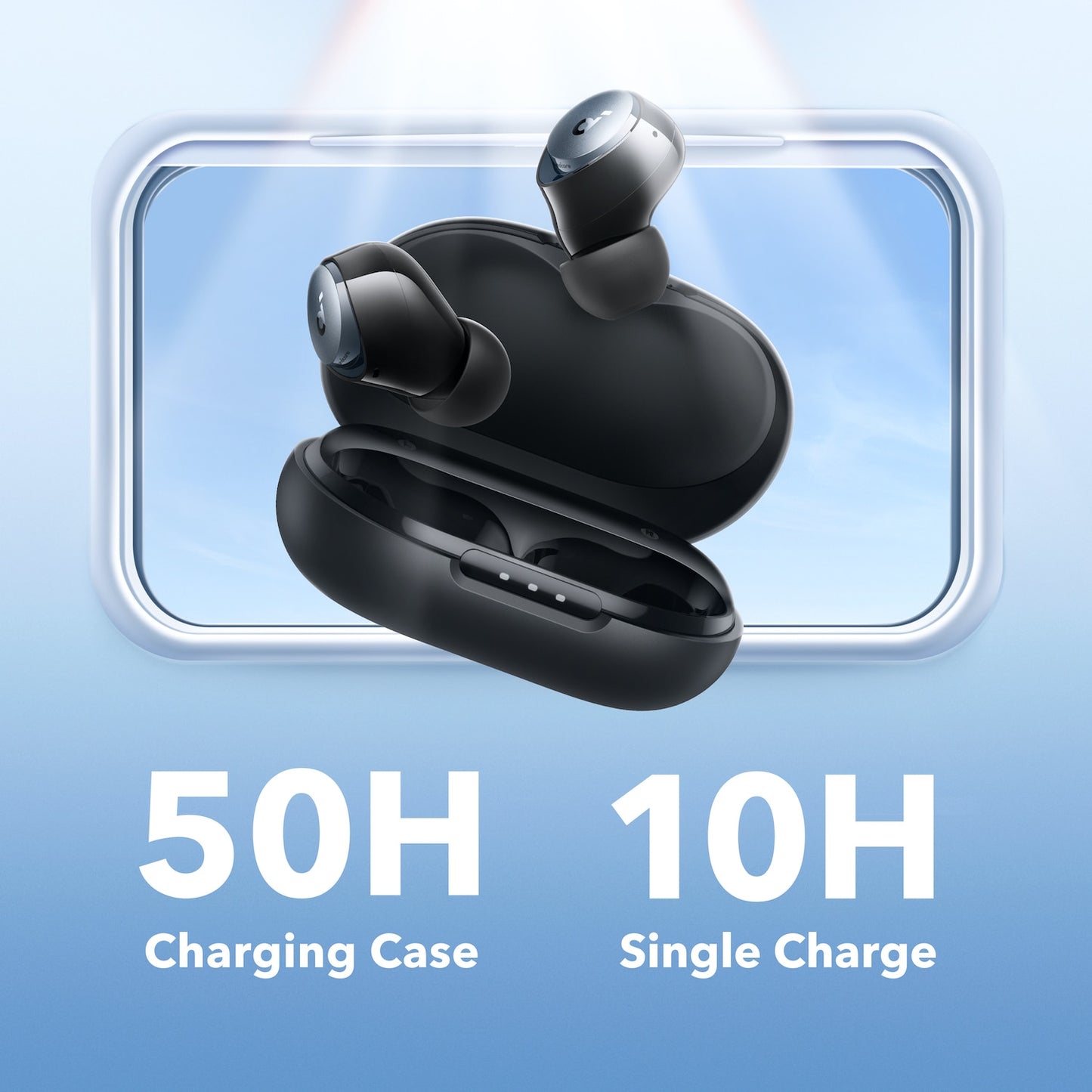 Soundcore Anker Space A40 Adaptive Active Noise Cancelling Wireless Earbuds 50H Playtime Hi-Res Sound Comfortable Fit Wireless