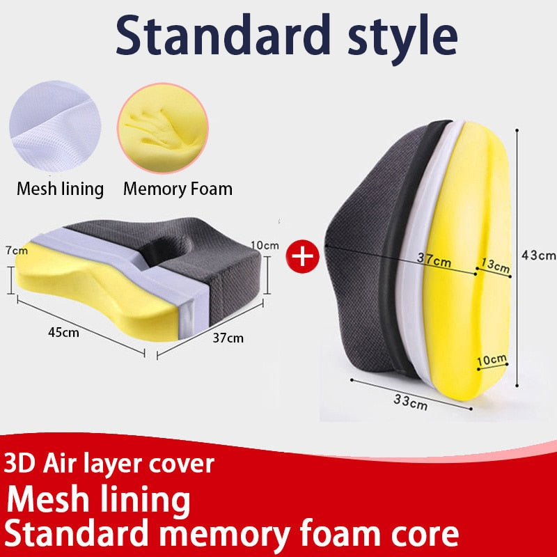 Memory Foam Office Chair Cushion Orthopedic Pillow