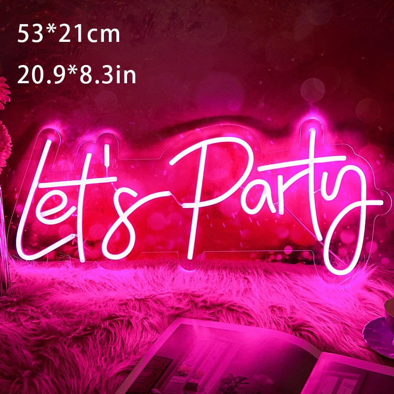 Custom LED Let's Party Neon Light Sign