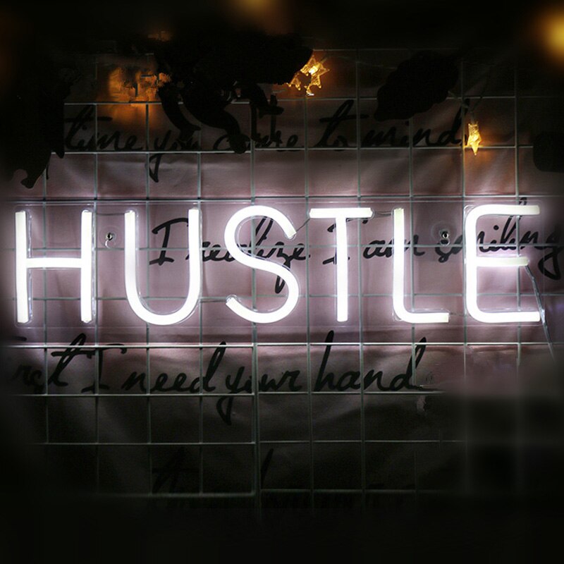 HUSTLE LED Neon Sign