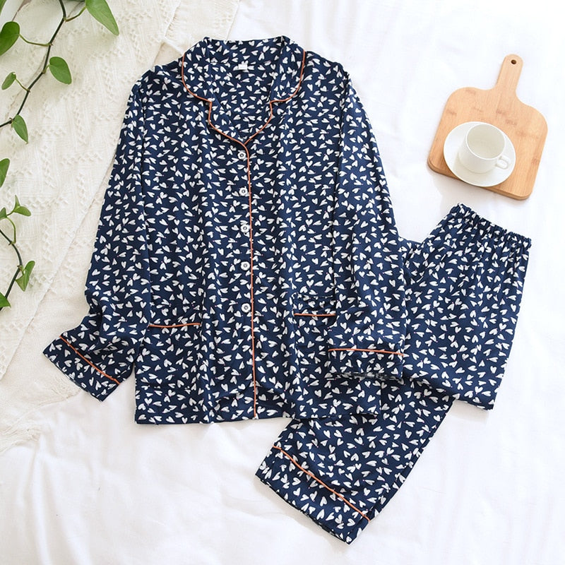 Women's Long-sleeved Floral Pajamas