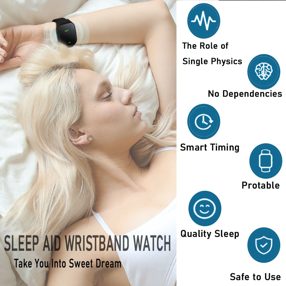 Microcurrent Pulse Sleep Aid and Anti-Nausea Wristband