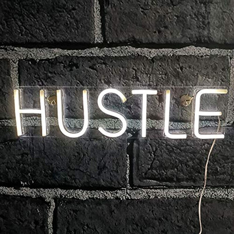 HUSTLE LED Neon Sign