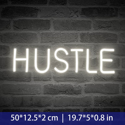 HUSTLE LED Neon Sign