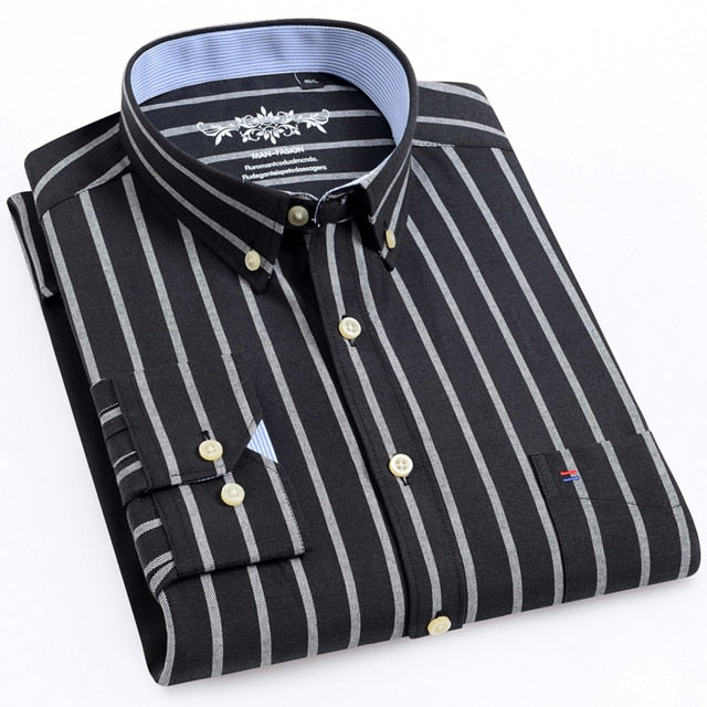 Men's Long Sleeve Oxford Shirt, Various Designs