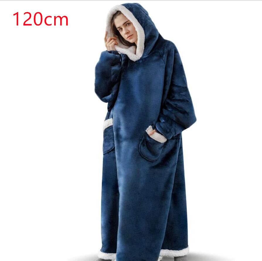 Winter TV Hoodie Blanket Winter Warm Home Clothes Women Men Oversized Pullover With Pockets