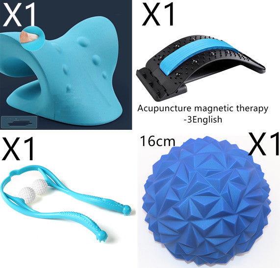 Neck Shoulder Stretcher Relaxer Cervical Chiropractic Traction Device Pillow For Pain Relief